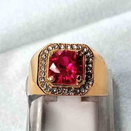 cincin batu akik merah siyam batu asli
