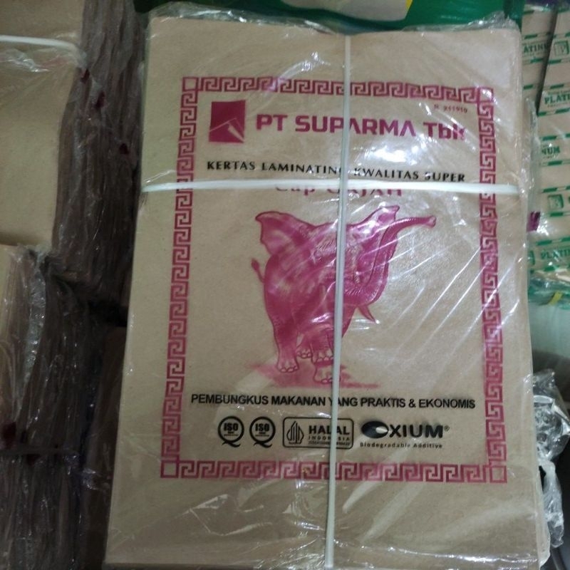 KERTAS MINYAK ISI 250 CAP GAJAH kertas minyak kertas nasi putih kertas minyak kuat