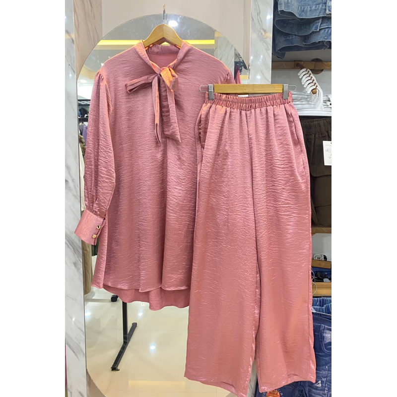 setelan celana shimer