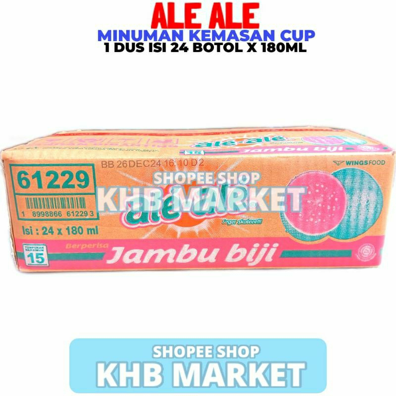 

Ale Ale Rasa Jambu Biji 1 Dus Isi 24 Pcs x 180ML