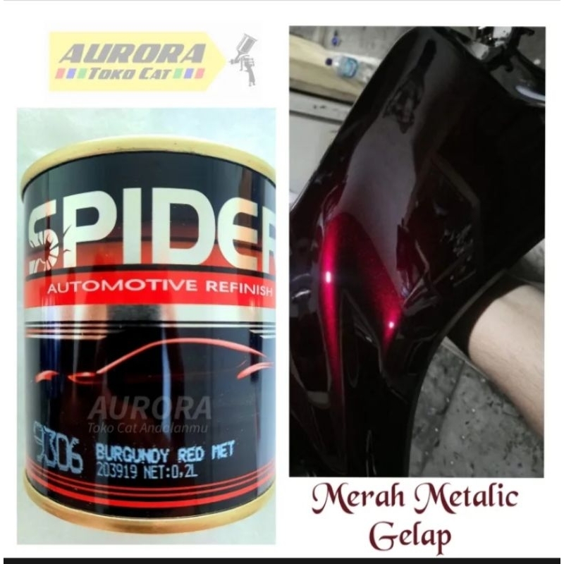 CAT MERAH GELAP METALIK SPIDER