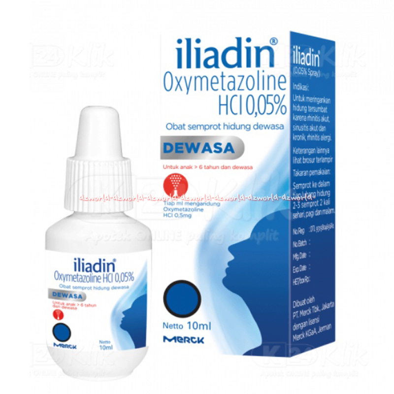 Iliadin Oxymetazoline Dewasa 10ml Obat Semprot Hidung Dewasa Illiadin Spray Meringankan Hidung Tersu