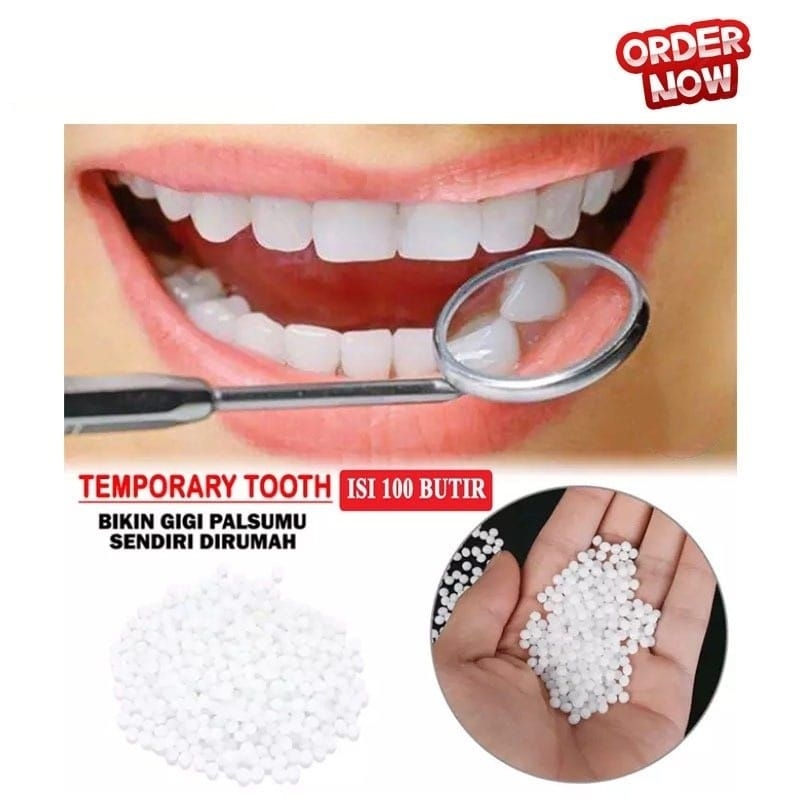TEMPTOOTH GEL MEMBUAT GIGI PALSU/PENAMBAL GIGI ISI 100 [GBZ]
