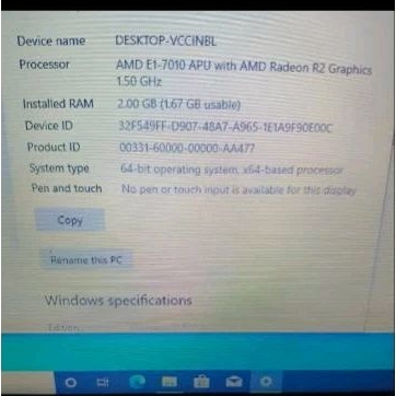 motherboard asus x540y x540 amd e1-7010u mulus normal