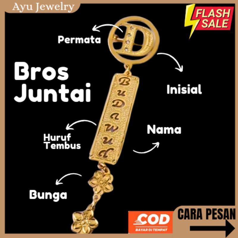 Bros Juntai Nama Bros Dagu Bros Hijab Permata Grafir