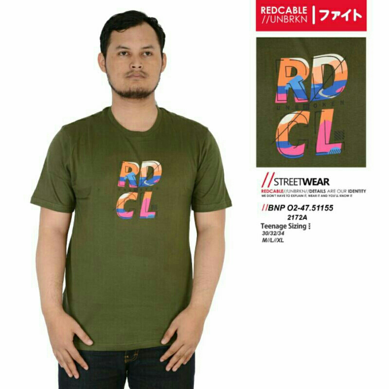 Kaos pendek Red Cable Original