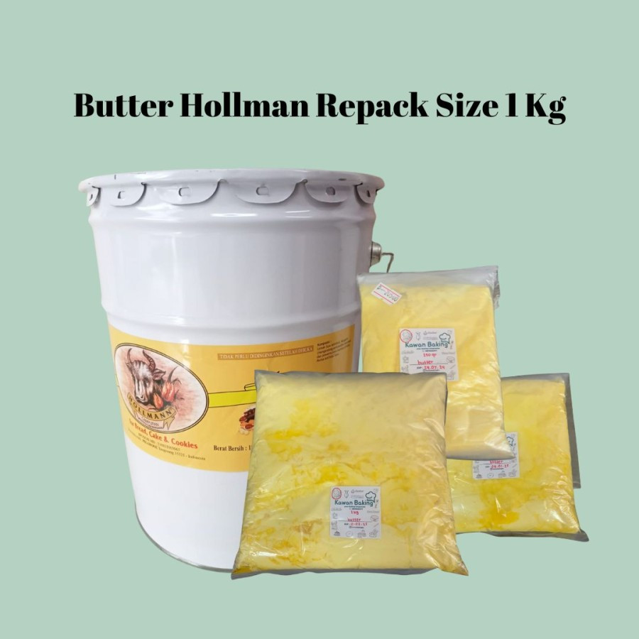 

Butter Hollman repack 1 kg, campuran mentega dan margarin harum