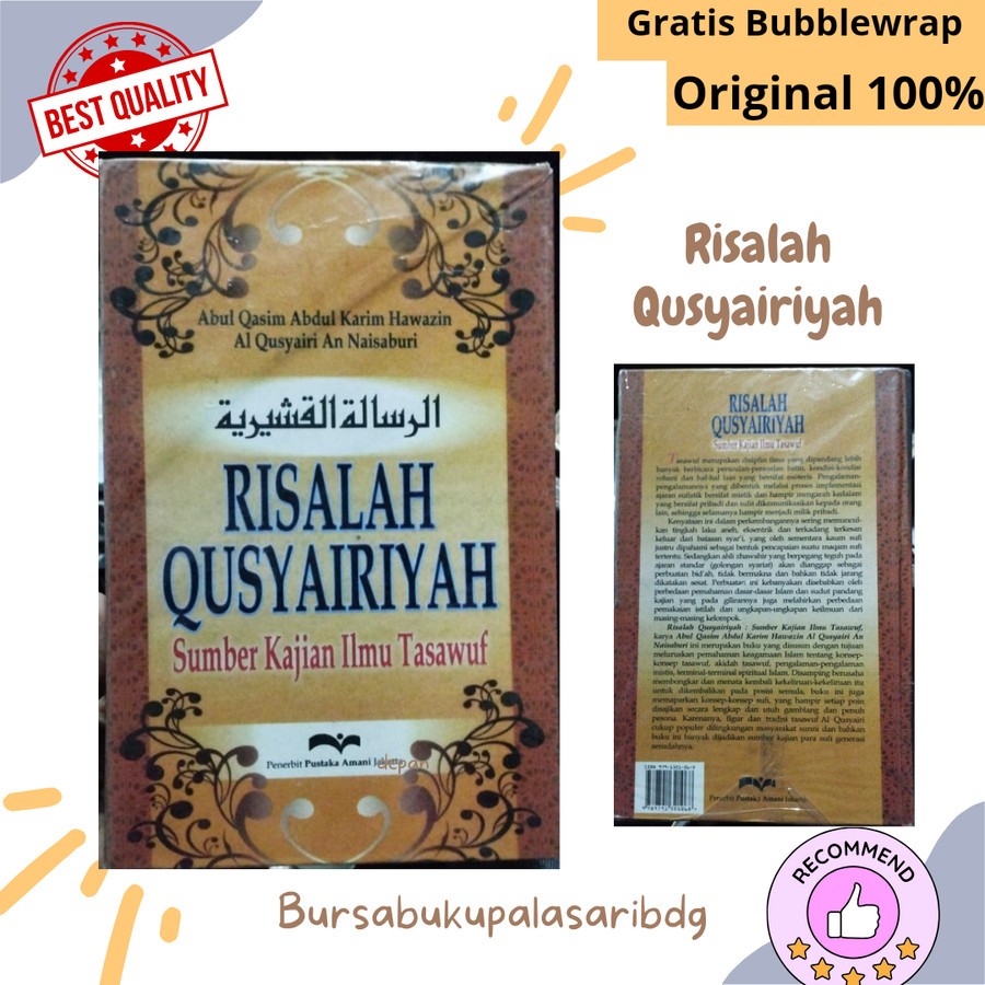 Risalah Qusyairiyah Sumber Kajian Ilmu Tasawuf Hc /Pustaka Amani ORIGINAL