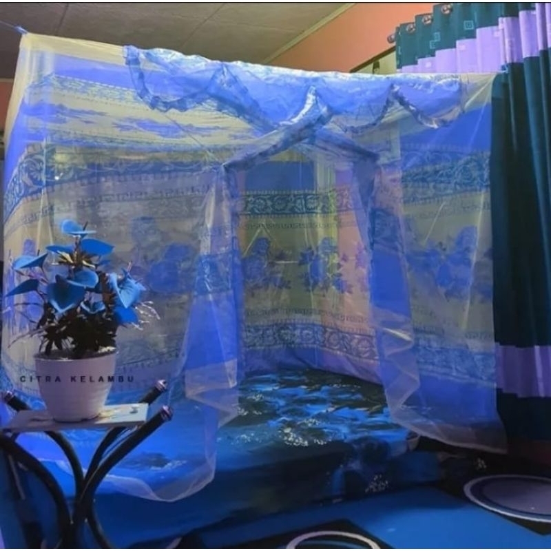 Kelambu TEBAL motif bunga jumbo 300x200 jumboo tebal.
