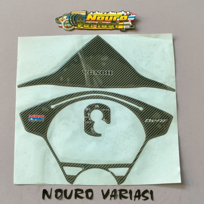 Emblem Spidometer Beat karbu timbul berkualitas