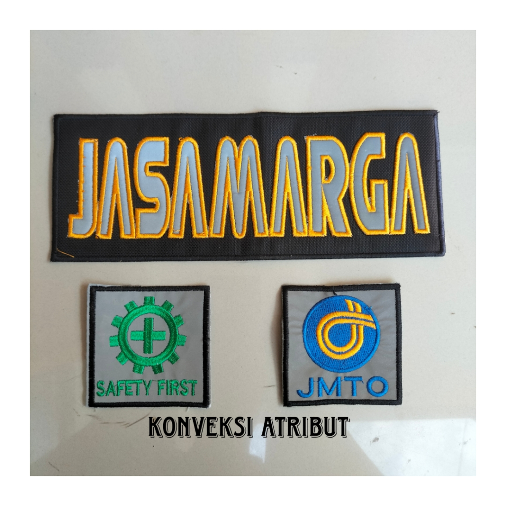 atribut bordir jasamarga untuk rompi / jaket