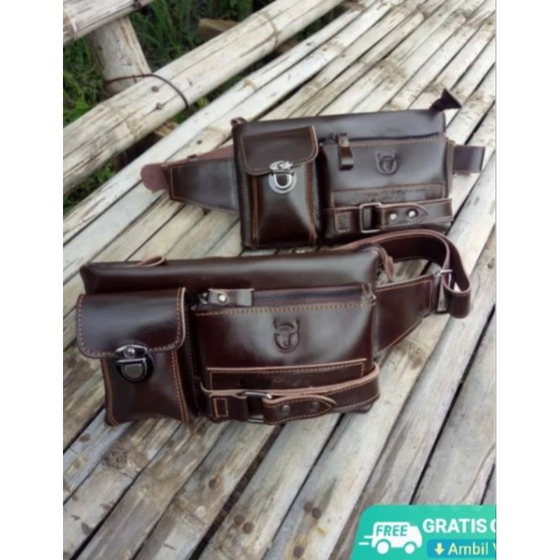 tas kulit magetan kulit sapi atau punggung