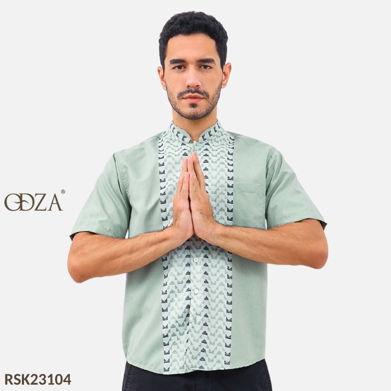 Baju Koko Regular Fit Pria Lengan Pendek Jumbo Zurich Hijau Sage Green