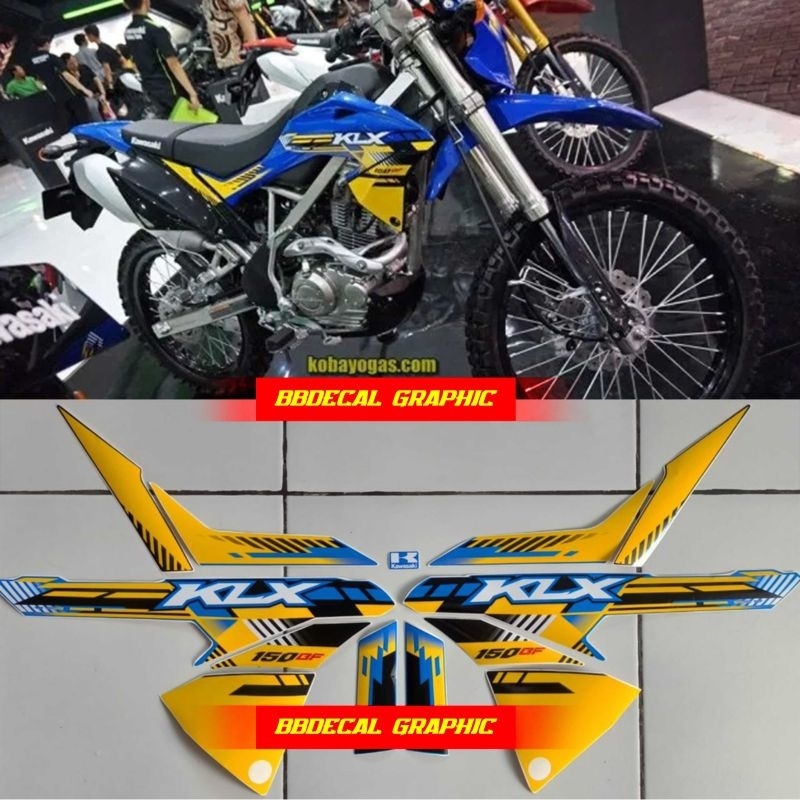 Striping Klx 150 Bf Se 2017 Full Set Body Bahan Decal