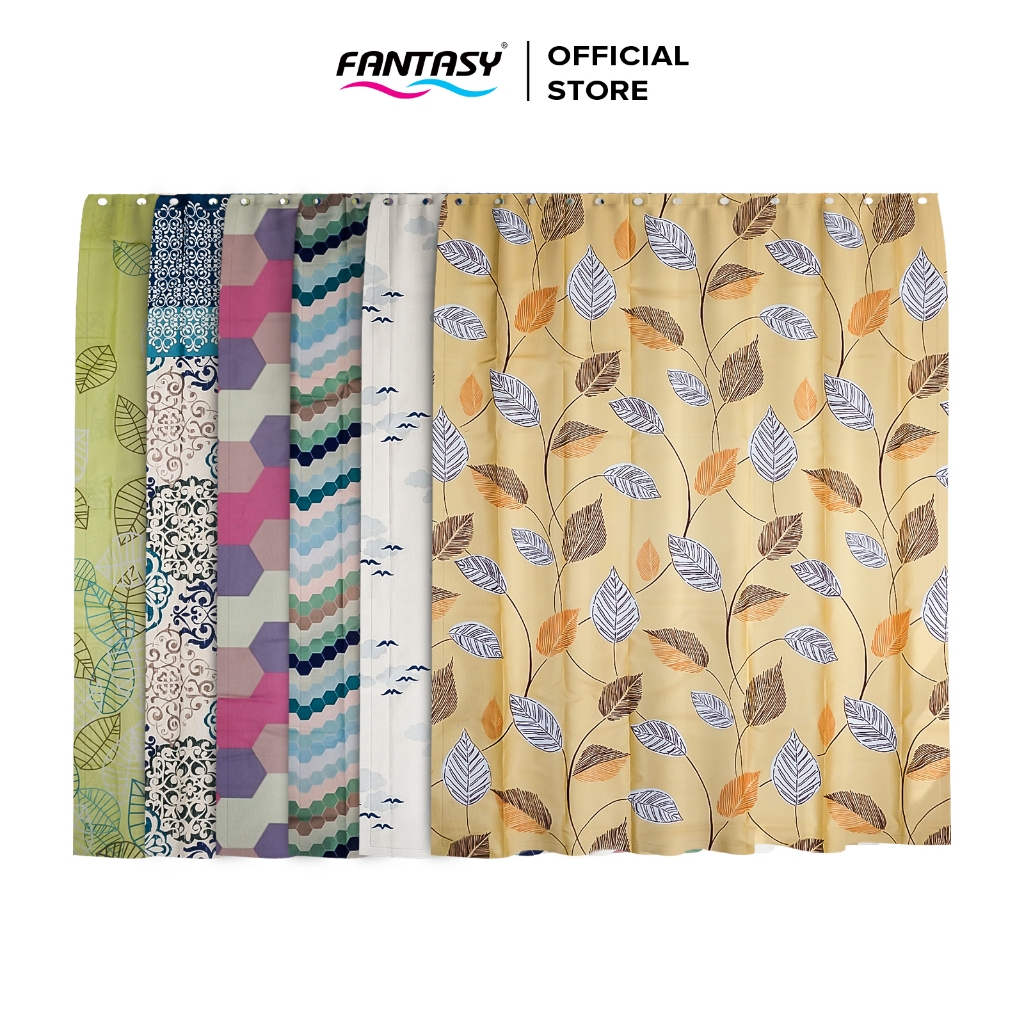 Fantasy Window Curtain & Shower Curtain 180 x 180 cm Kain Textile Polyester Hordeng Tirai Jendela da