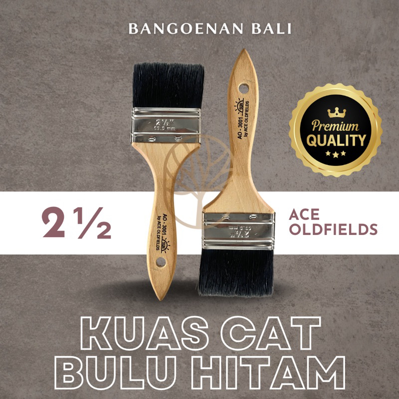 

Kuas Cat Tembok Wall Paint Brush ACE OLDFIELDS Bulu Hitam Gagang Kayu Ukuran 2½ Inch