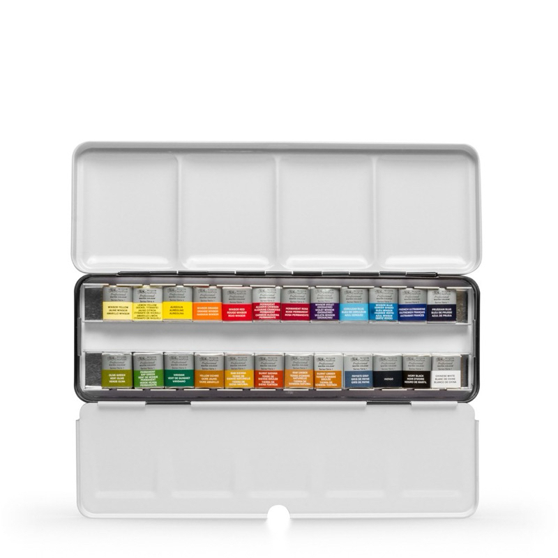 

Winsor & Newton Professional Half Pan Metal Set 24 colors