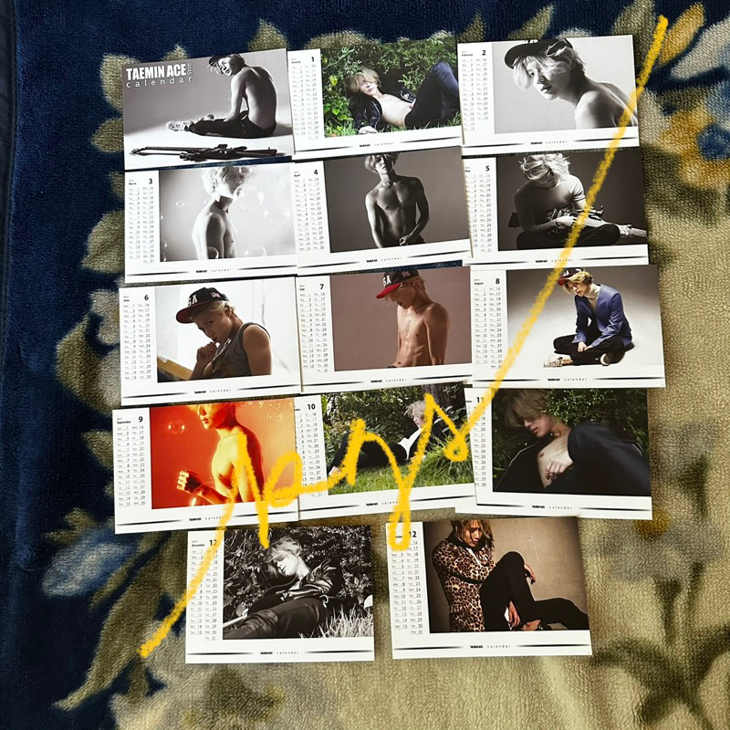 shinee taemin press it postcard calendar photocard