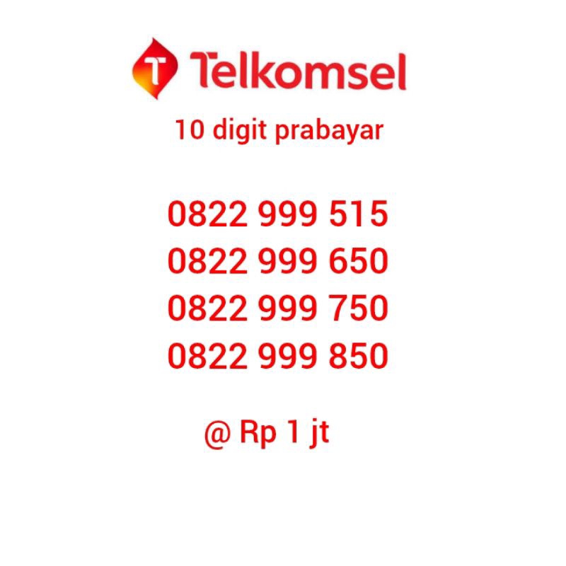 perdana simpati cantik 10 digit seri 999