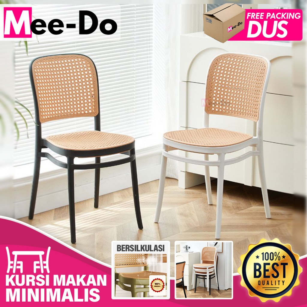 Kursi Makan Cafe Rotan Sintetis Kursi Teras Plastik Anyaman
