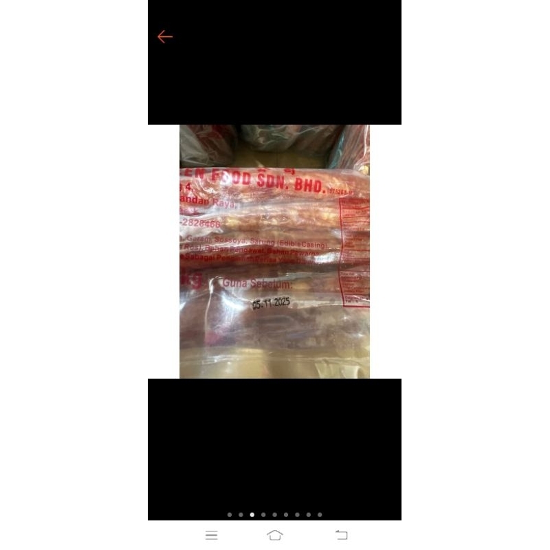 lapciong sosis babi 1 bungkus 500 gram +-10 batang