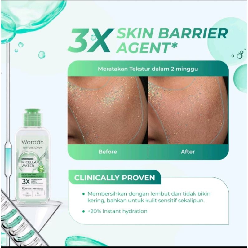 Wardah Micellar Water Nature Daily Aloe Seaweed  100 ml