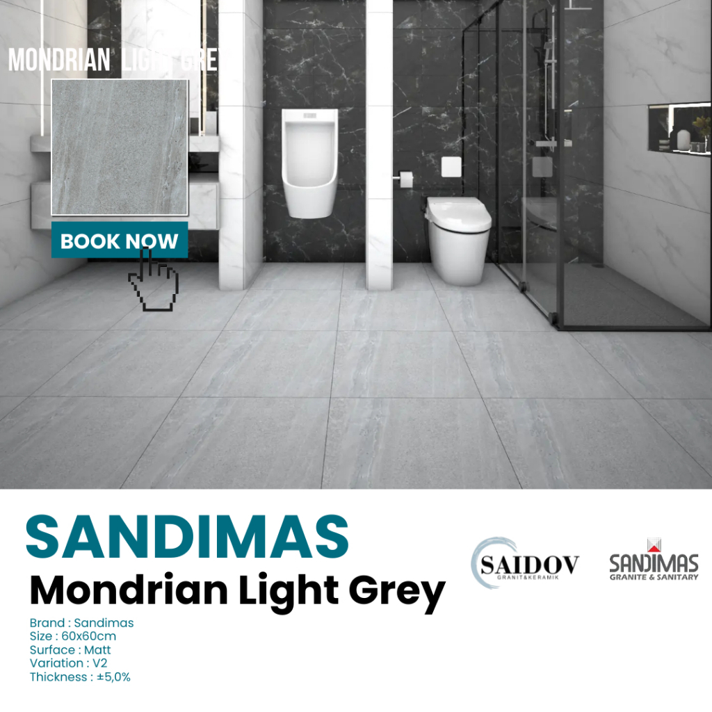 Granit Sandimas Mondrian Light Grey 60x60