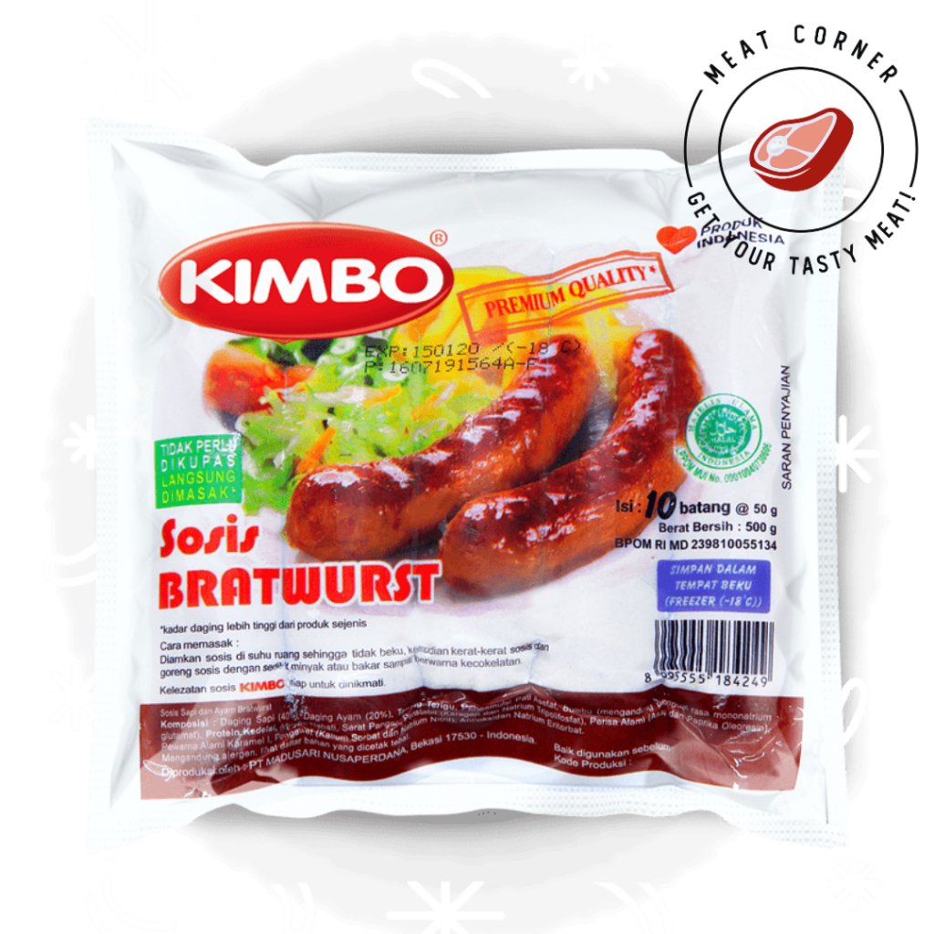 

KIMBO MINI BRATWURST ISI 10 500 GR MEAT CORNER Kota Bambu