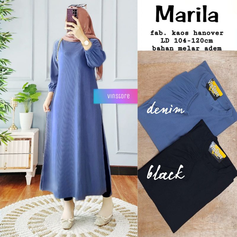 MARILA LONG TUNIC (Tunik Panjang) by Vinstore