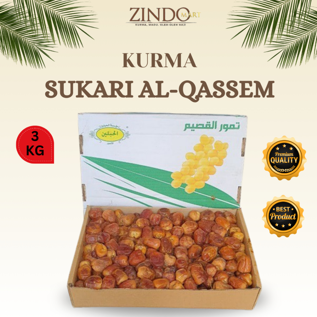 

SUKARI AL QASSIM 3KG / KURMA SUKKARI QUALITY PREMIUM