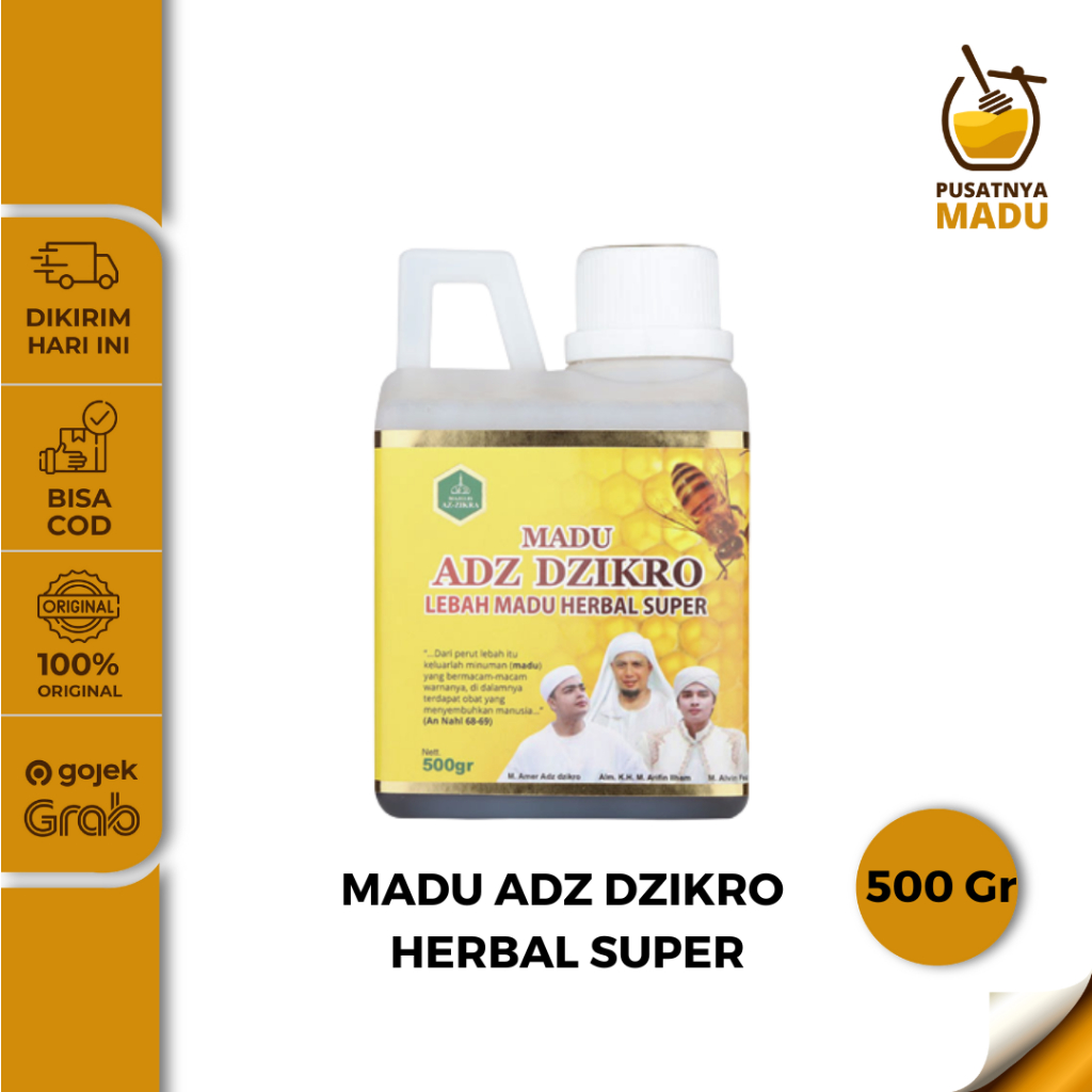 

Madu Adz Dzikro MADU Herbal Super 500gram Original Resmi
