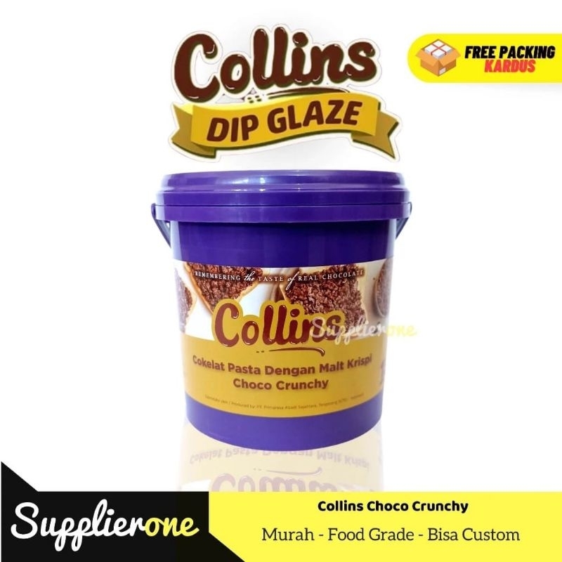 

Collins Dip Glaze 1 kg / Collins Choco Crunchy / Collins Coklat / Collins Tiramisu / Collins Strawberry / Collins Taro / Collins white 1 kg