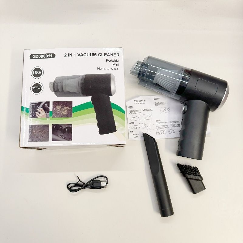 Vacum Cleaner Portable Mini 2in1 Vacuum Cleaner Penyedot Debu Mobil Recharger Baterai