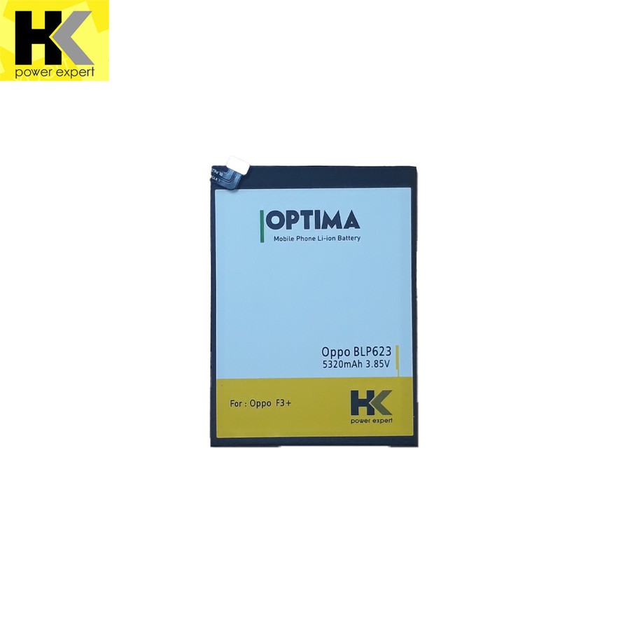 Original HK Optima Baterai Oppo F3 Plus / R9S+ BLP623 5320 mAh 3.85V Double IC