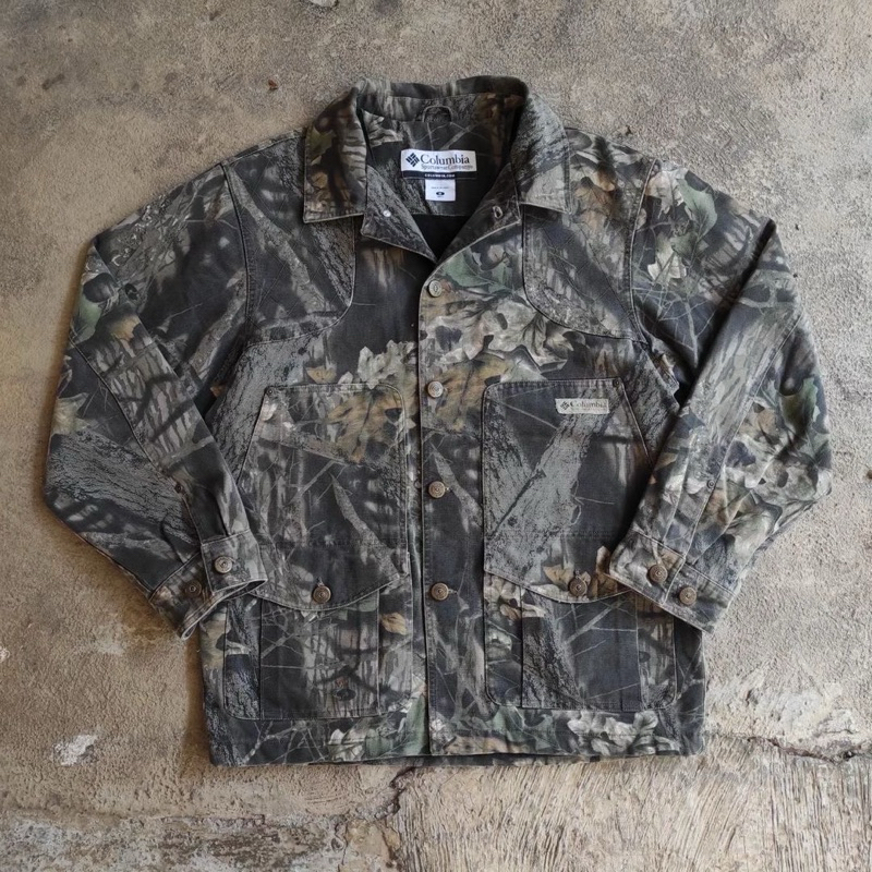 Columbia Canvas Camouflage Camo Field Hunting Jacket Rare Colector Item
