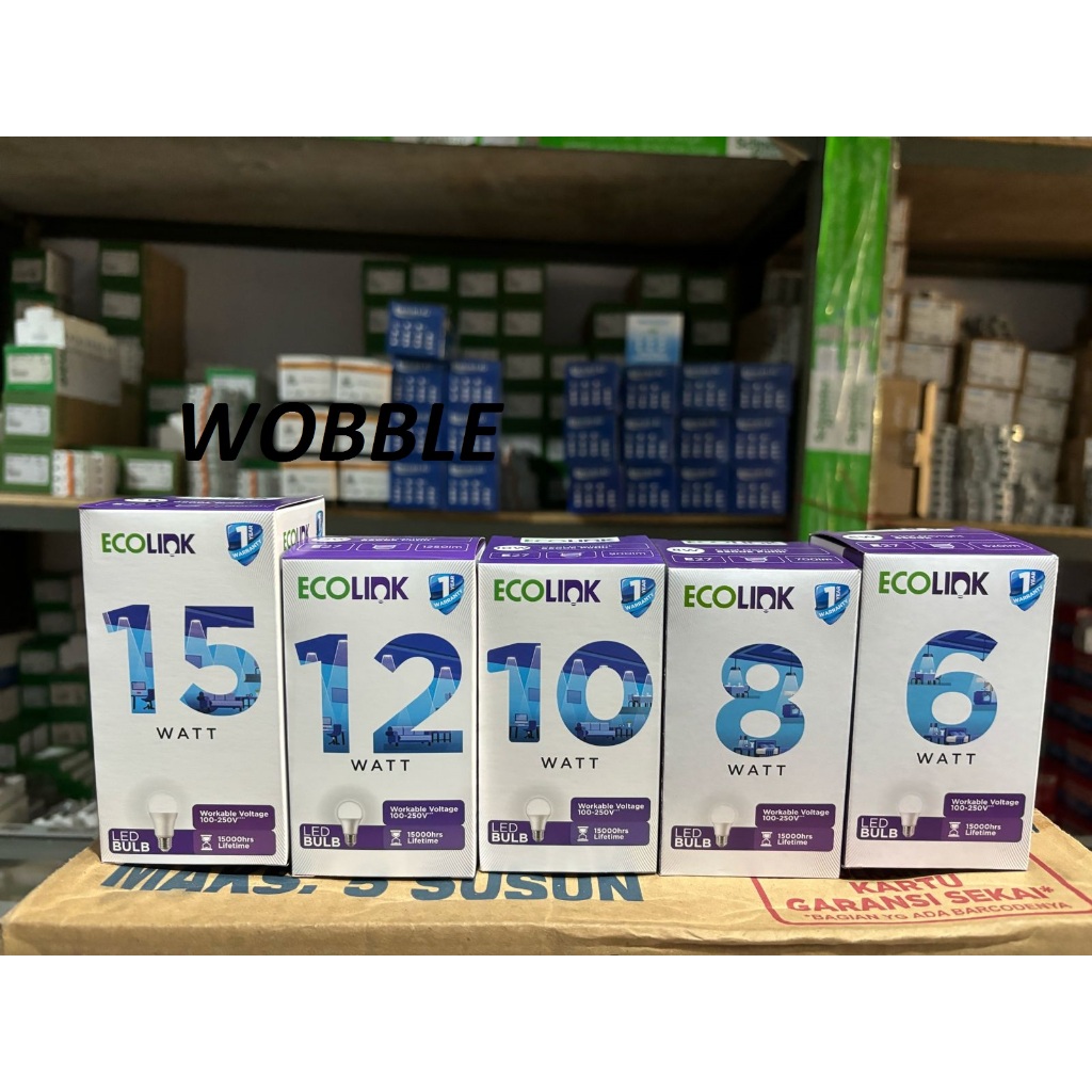 LAMPU ECOLINK LED BULB BOHLAM LED ECOLINK LAMPU LED ECOLINK 12W 12 WATT GARANSI 1 TAHUN