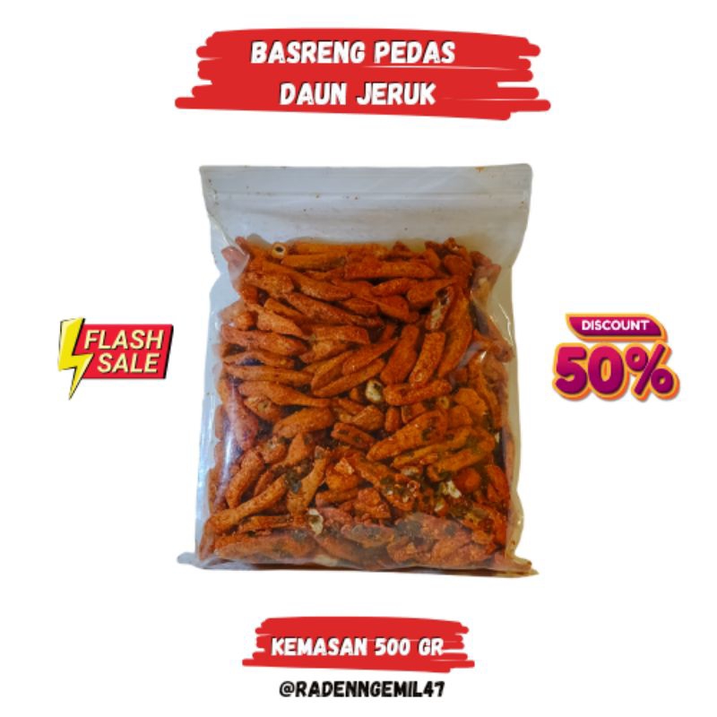 

Basreng pedas daun jeruk 500gr Termurah viral bandung