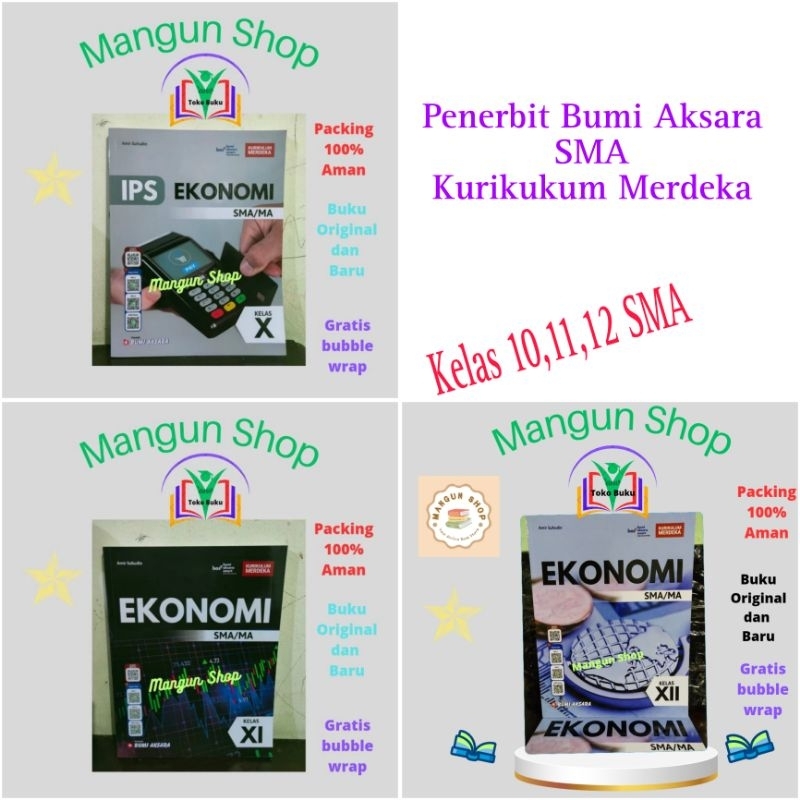 Buku IPS Ekonomi SMA Kelas 10,11,12 Kurikulum Merdeka Bumi Aksara