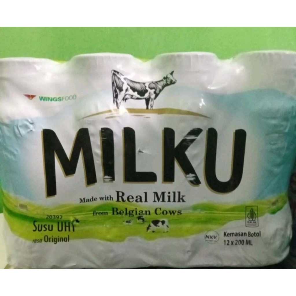 

Susu Milku rasa ORIGINAL/ REAL MILK SUSU UHT ( 1 krat isi 12 botol)