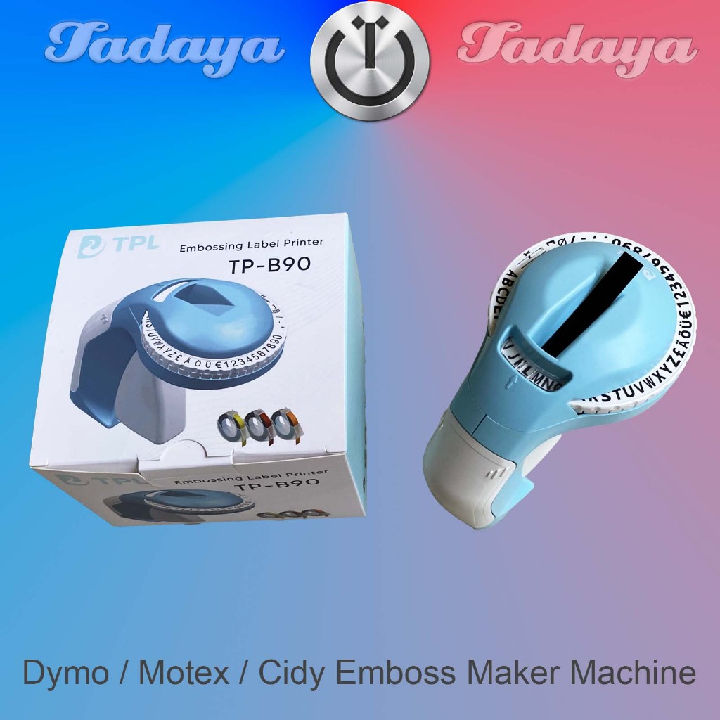 

Alat cetak label harga Printer Label Dymo / Cidy / Motex Label maker embossing machine manual alat pembuat label nama / Mesin Printer Label Mini 3D compatible Dymo Organizer Xpress, Office-Mate II (1540, Junior, Omega, 1880, 1610, GG-B90)