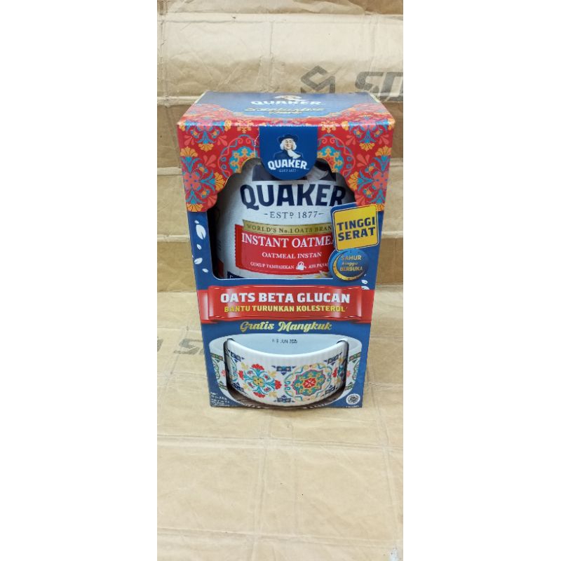 

Quaker Oat/Havermoat oatmel Instan Free mangkok cantik 800gr
