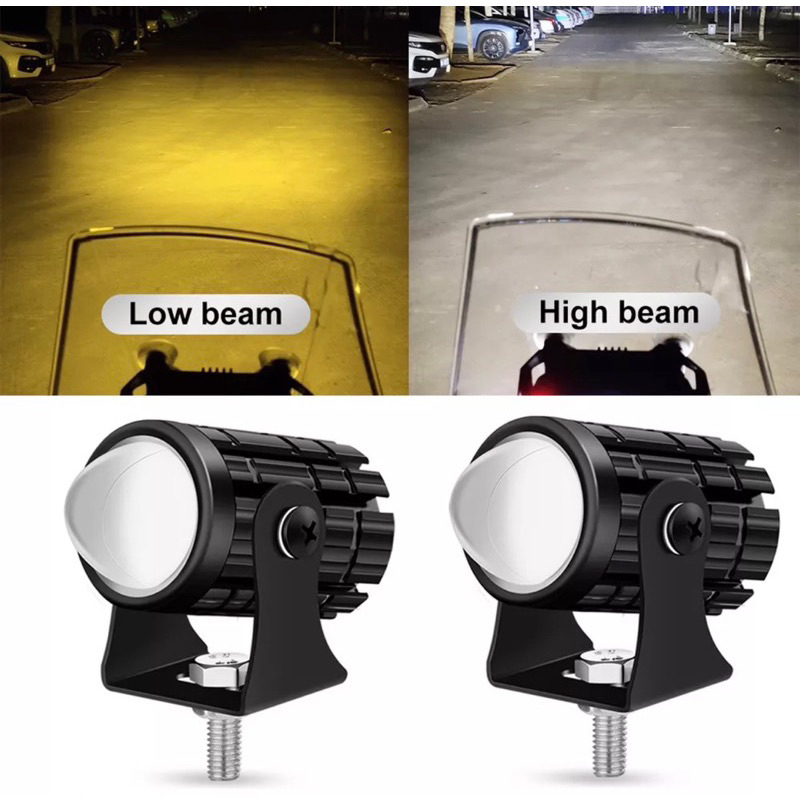 Lampu LED Tembak Laser Led Mini 2 Warna 12V-24V - Lampu Tembak Sorot Foglamp Mini D2 Laser Gun