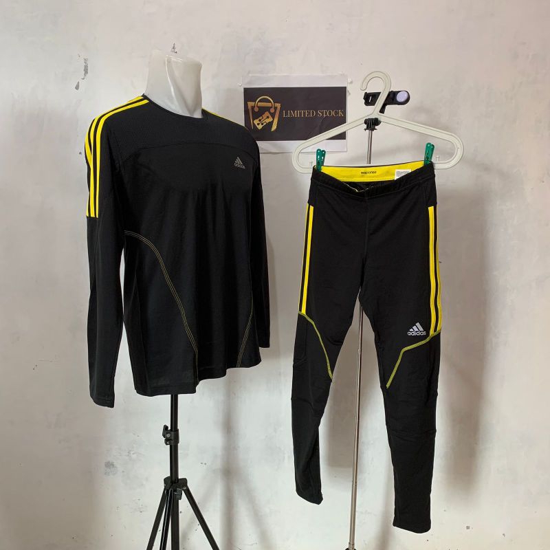 [Preloved-Secondhand] ADIDAS Response Jersey Olahraga Dry Fit Pakaian Baju Kaos Pria Set Long Sleeve