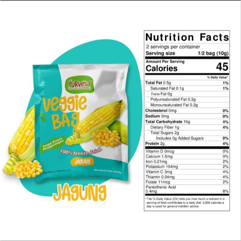 

100% Freeze-Dried Jagung 20g