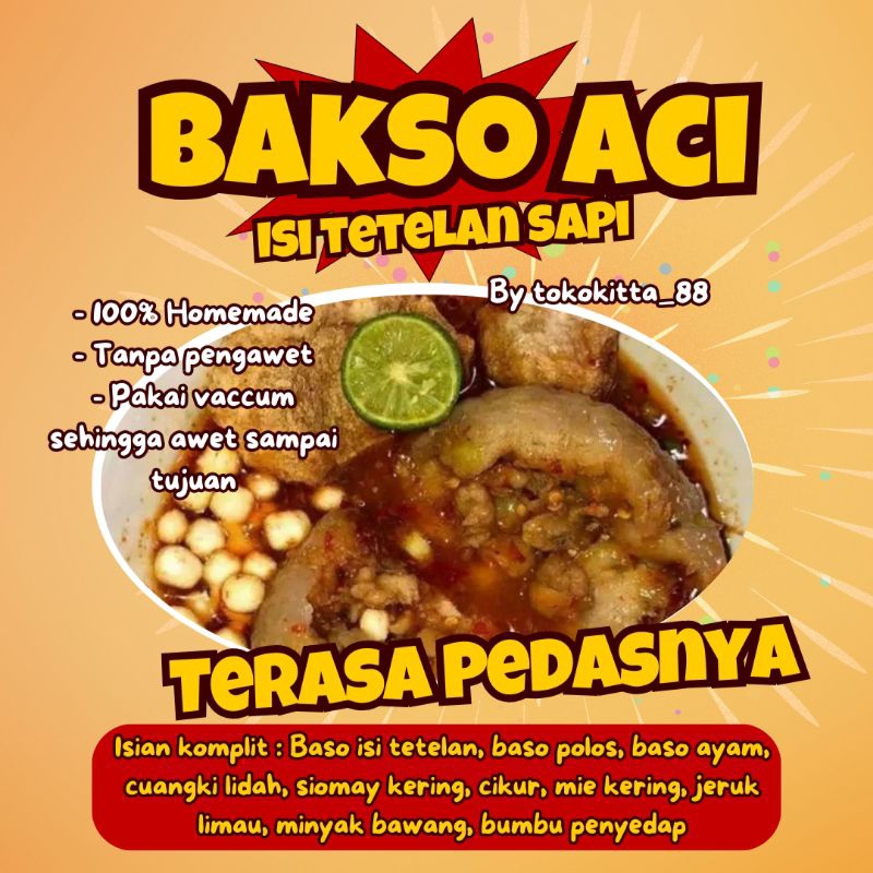 

Baso Aci isi tetelan Bonus Bakso Ayam // Isian paling lengkap harga termurah cocok untuk dijual kembali