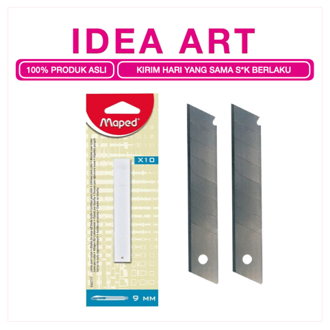 

Refill Cutter Blade MAPED 9 mm Isi 10 Per Blister Pisau Cutter Isi Ulang Cutter Kecil 640717