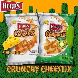

HERR'S Crunchy Cheestix Jalapeno Camilan Ringan Rasa Keju dan Jalapeno 255.2gr 1 Pouch