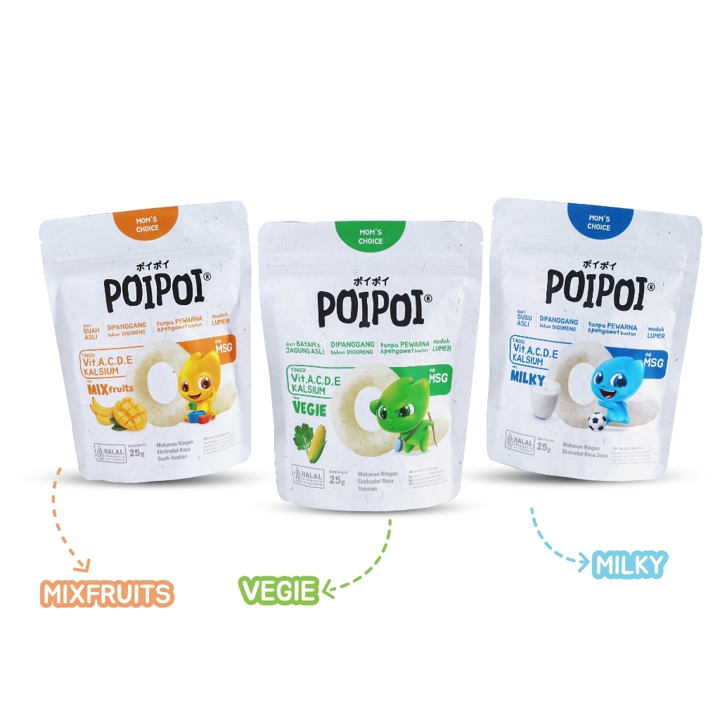 

(PCS) Poipoi Snack Bervitamin 25 gram (1 tahun +)