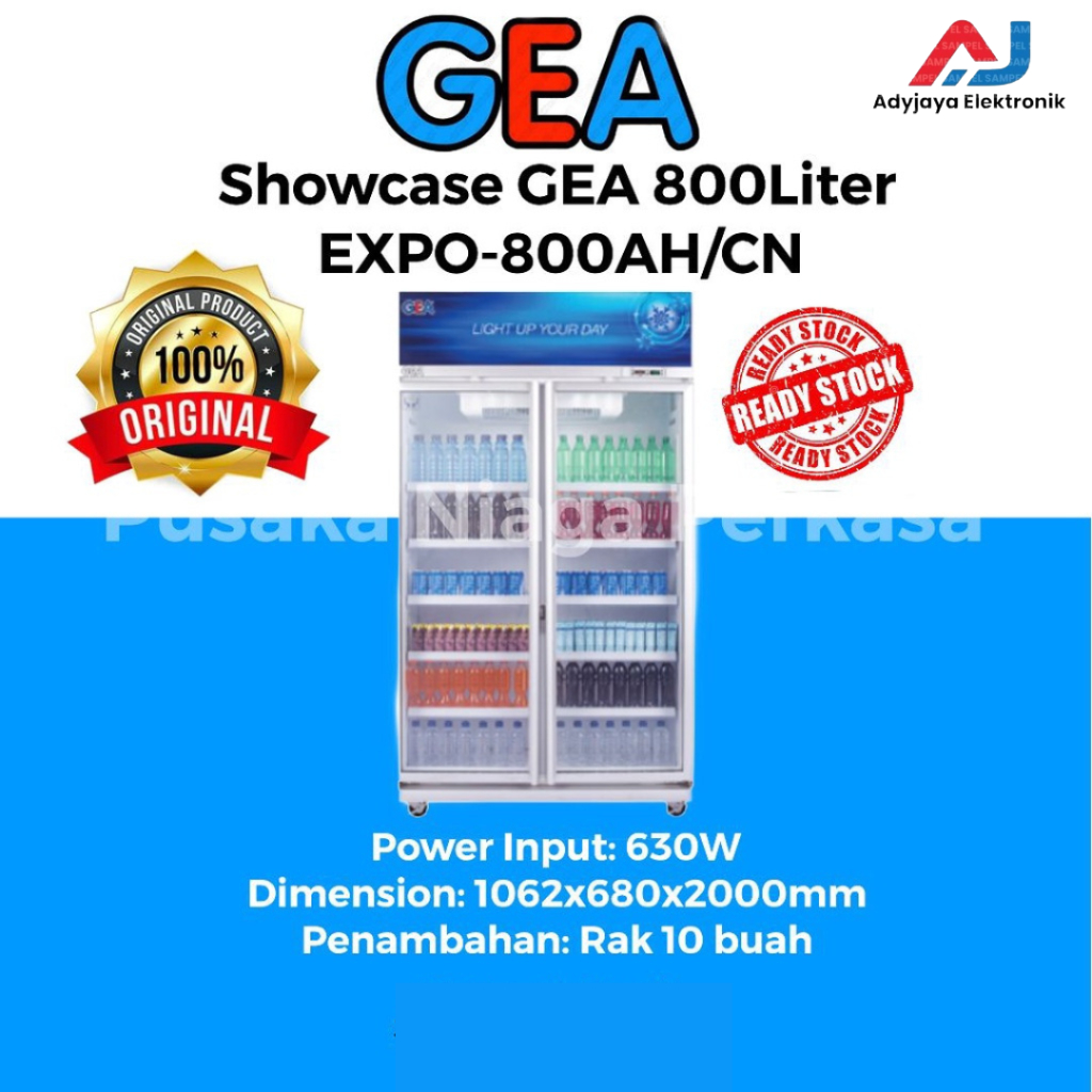 Showcase 2 Pintu GEA EXPO-800AH/CN (800Liter)
