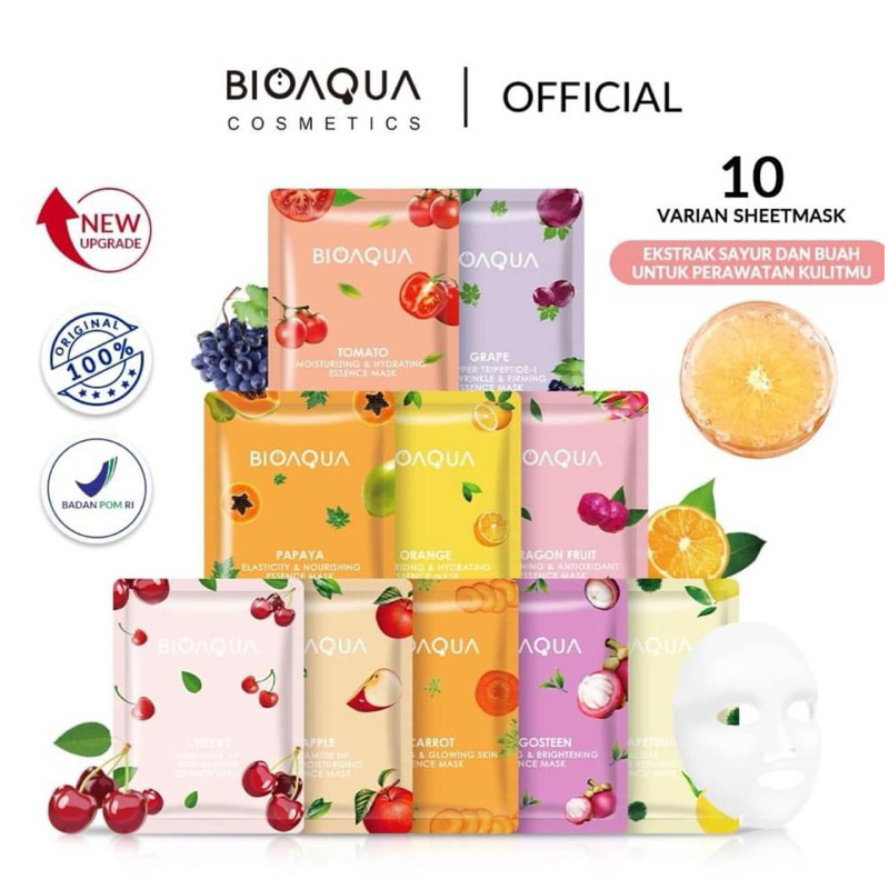 BIOAQUA Sheet Mask hydrating moisturizing Essence face mask/Masker wajah bioaqua